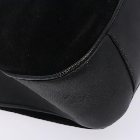 GUCCI Bamboo Hand Bag Suede Black Gold 001 001 - Picture 11 of 16